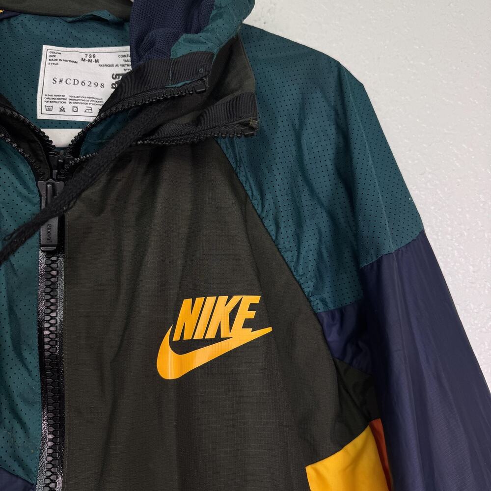 Nike X Sacai Jacket Mens Medium Windbreaker Colorblock Double Zip Streetwear - Picture 8 of 16